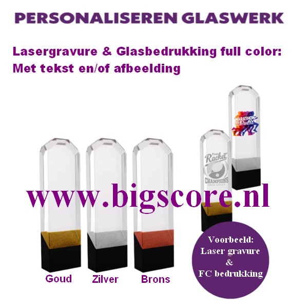 Crystal Cling standaard G-Z-B inclusief FC of Lasergraveer ontwerp
